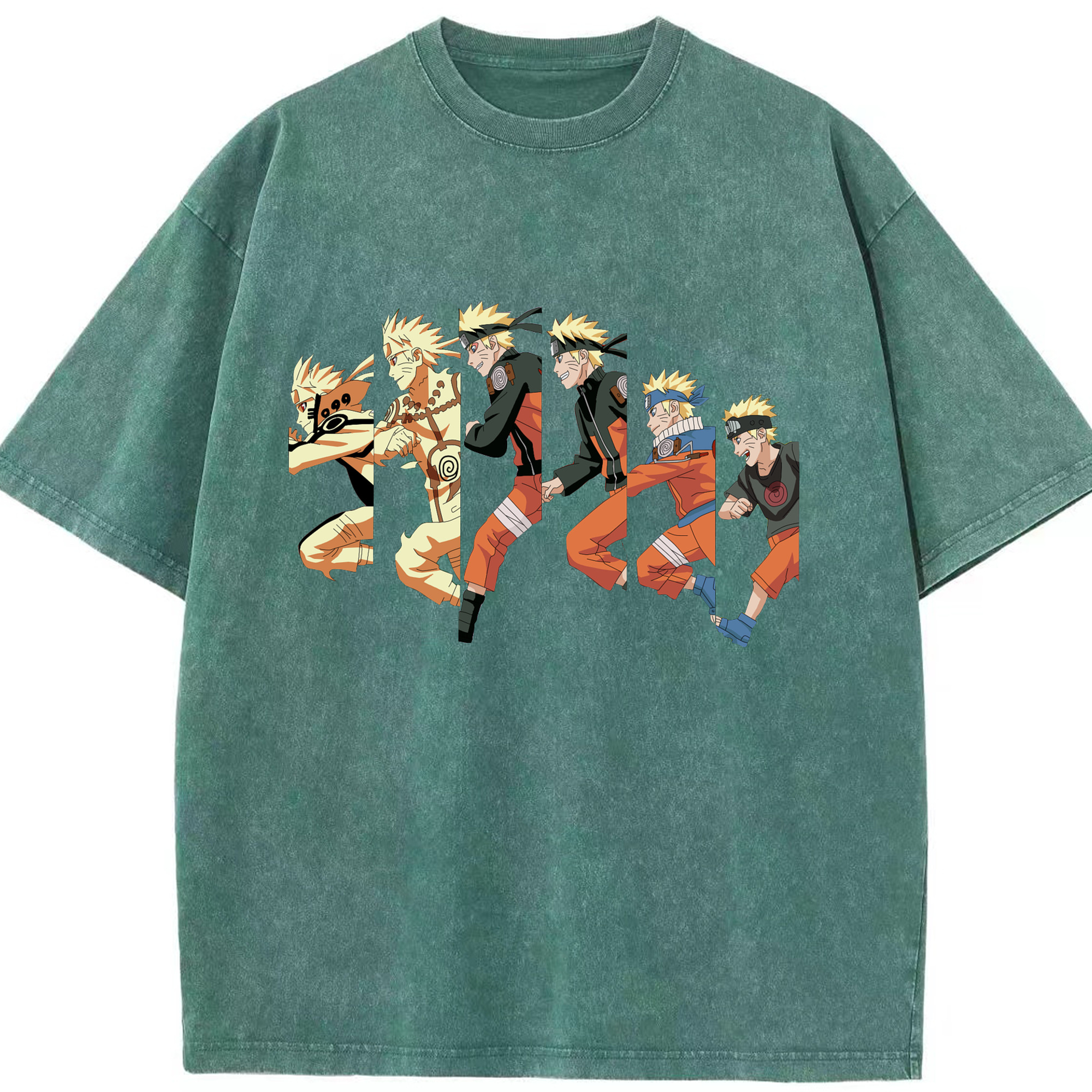 （画像用） NARUTO -ナルト- うずまき ナルト Uzumaki Naruto 綿100% ヴィンテージ風 半袖Tシャツ（フロントプリント）